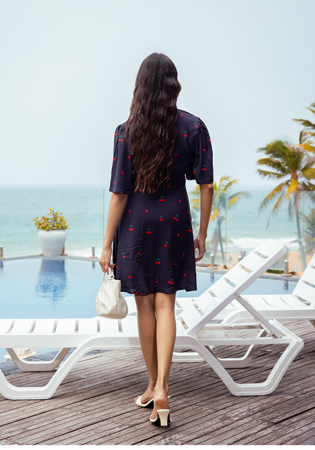 ELLIE WRAP SHORT DRESS